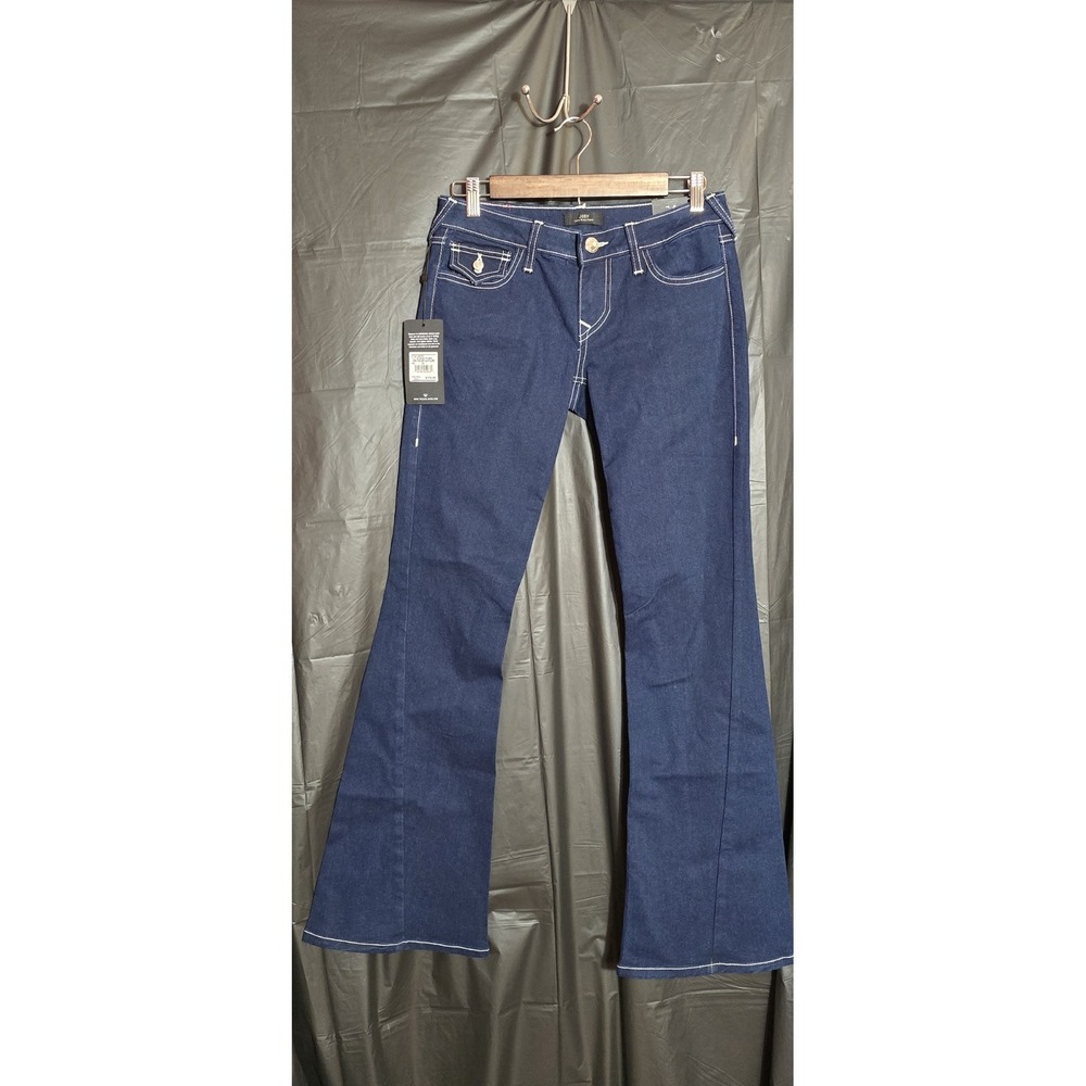 True Religion Joey Low Rise Flare Jeans 26x30, W. NWT,MRSP 159 In Body Rinse